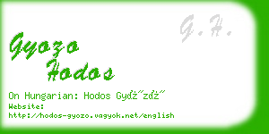 gyozo hodos business card
